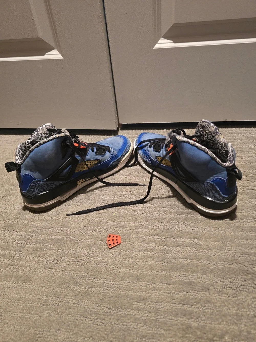 Jordan Blue and Black High-Top Sneakers